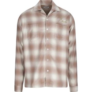 Rhude, Casual geruite overhemd Roze, Heren, Maat:M