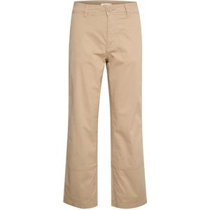 Part Two, Klassieke Straight-Leg White Pepper Broek Beige, Dames, Maat:L