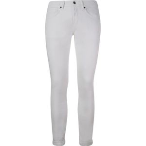 Dondup, Witte Skinny Fit Jeans Wit, Heren, Maat:W32