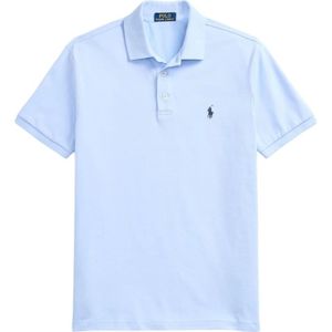 Ralph Lauren, Tops, Heren, Blauw, XL, Katoen, Slim Fit Stretch Mesh Polo Shirt