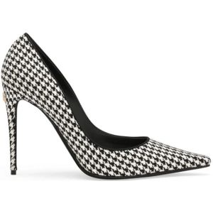 Dolce & Gabbana, Schoenen, Dames, Zwart, 37 EU, Wol, Stiletto Pumps met Houndstooth Patroon