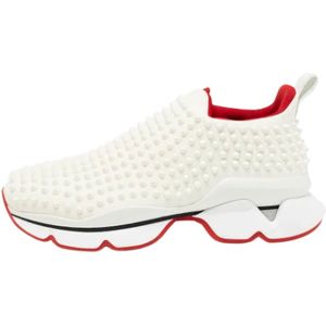 Christian Louboutin Pre-owned, Pre-owned Fabric sneakers Wit, Heren, Maat:40 EU