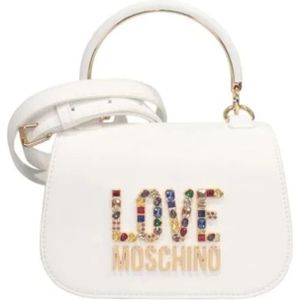 Love Moschino, Tassen, Dames, Wit, ONE Size, Polyester, Handbags