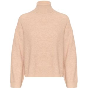 Soaked in Luxury, Truien, Dames, Beige, XS, Sljessie Pullover Gebreid Semolina Melange