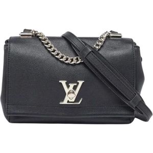Louis Vuitton Vintage, Pre-owned, Dames, Zwart, ONE Size, Leer, Tweedehands leren Louis Vuitton tassen