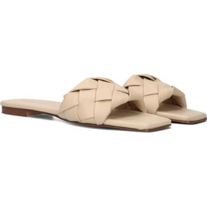 Notre-v, Schoenen, Dames, Beige, 42 EU, Leer, Dames Slippers 7135