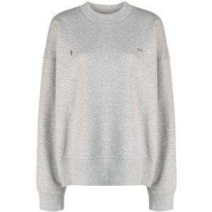 The Attico, Sweatshirts & Hoodies, Dames, Grijs, 2Xs, Melange Grijs Crew-Neck Sweatshirt