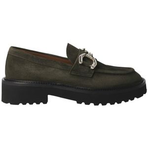 Calce, Schoenen, Dames, Groen, 39 EU, Suède, Groene Suède Dames Loafer