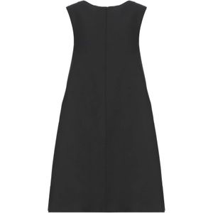 Marni, Zwarte Katoenen Jurk voor Vrouwen Zwart, Dames, Maat:XS