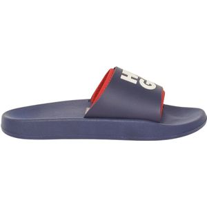 Hugo Boss, Blauwe Slider Sandalen Blauw, Heren, Maat:41 EU