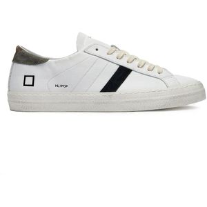 D.a.t.e., Witte Lage Sneakers van Leer met Geëmbosteerd Logo Wit, Heren, Maat:45 EU