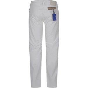 Jacob Cohën, Broeken, Heren, Wit, W32, Katoen, Slim Fit 5 Zakken Broek