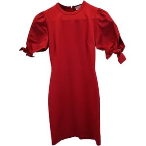 Valentino Vintage, Pre-owned, Dames, Rood, L, Katoen, Pre-owned Cotton dresses