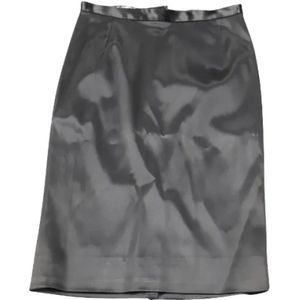 Dolce & Gabbana Pre-owned, Pre-owned, Dames, Grijs, M, Satijn, Pre-owned Satin bottoms