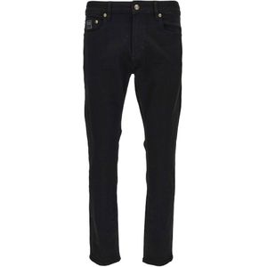 Versace Jeans Couture, Jeans, Heren, Zwart, W32, Zwarte Slim Fit Heren Jeans