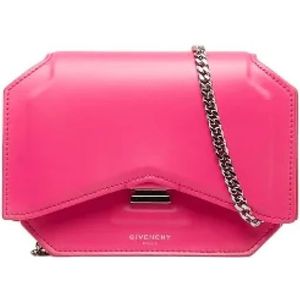 Givenchy Pre-owned, Pre-owned, Dames, Roze, ONE Size, Tweed, Pre-owned Leather crossbody-bags