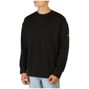 Calvin Klein, Sweatshirts & Hoodies, Heren, Zwart, S, Katoen, Heren Sweatshirt Herfst/Winter Collectie