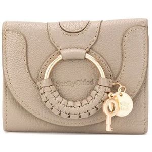 See by Chloé, Stijlvolle compacte portemonnees Beige, Dames, Maat:ONE Size