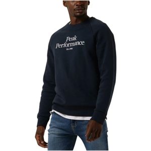 Peak Performance, Sweatshirts & Hoodies, Heren, Blauw, S, Katoen, Heren Original Crew Sweater & Vest