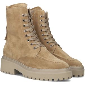 Nubikk, Schoenen, Dames, Bruin, 39 EU, Kameel Bont Veterschoenen