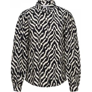 &Co Woman, Blouses & Shirts, Dames, Veelkleurig, L, Feminine Ikat Blouse met Kraag