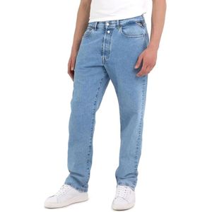 Replay, Jeans, Heren, Blauw, W32, Hoge Taille Straight Leg Jeans