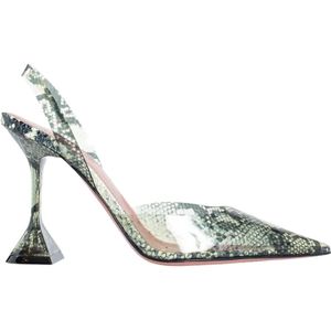 Amina Muaddi, Schoenen, Dames, Veelkleurig, 37 1/2 EU, Slangenprint Slingback Hakken