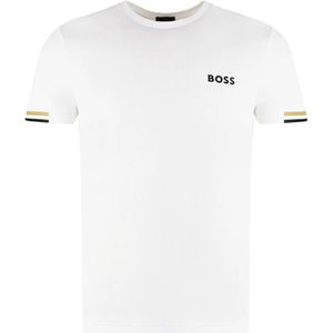 Hugo Boss, Tops, Heren, Wit, XL, Polyester, T-Shirts