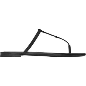 Saint Laurent, Schoenen, Dames, Zwart, 36 EU, Flip Flops