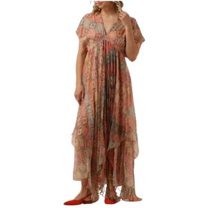 Mes Demoiselles, Kleedjes, Dames, Veelkleurig, S, Denim, Boho-Chic Maxi Jurk Ormay