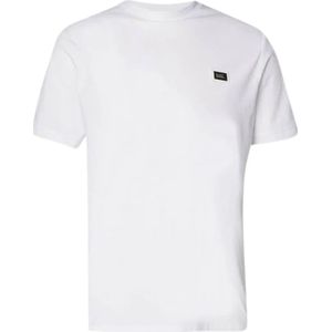 Karl Lagerfeld, Tops, Heren, Wit, S, Katoen, Wit Regular Fit T-Shirt