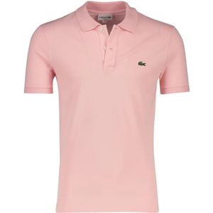 Lacoste, Tops, Heren, Roze, 6Xl, Katoen, Roze Polo Shirt met Korte Mouwen