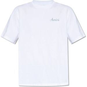 Amiri, T-shirt met logo Wit, Heren, Maat:L