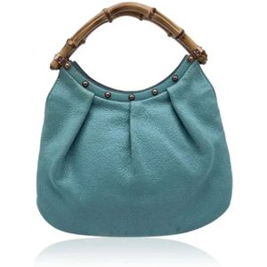 Gucci Vintage, Pre-owned, Dames, Blauw, ONE Size, Leer, Pre-owned Leather gucci-bags