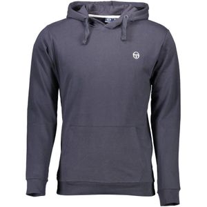 Sergio Tacchini, Sweatshirts & Hoodies, Heren, Blauw, XL, Katoen, Blauwe Hoodie met Geborduurd Logo