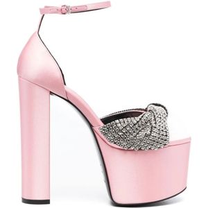 Sergio Rossi, Elegante Platform Sandalen Roze, Dames, Maat:37 EU