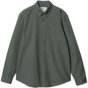 Carhartt Wip, Bolton Overhemd van 100% katoen oxford Grijs, Heren, Maat:XL