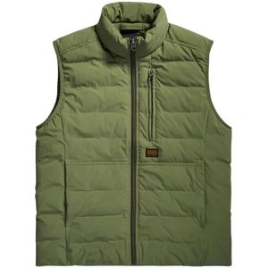 G-star, Jassen, Heren, Groen, M, Polyester, Gewatteerde Liner Foundation Vest