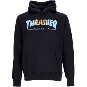 Thrasher, Sweatshirts & Hoodies, Heren, Zwart, L, Argentinië Hoodie Magazine