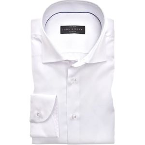 John Miller, Witte Business Overhemd Jurk Slim Fit Wit, Heren, Maat:S