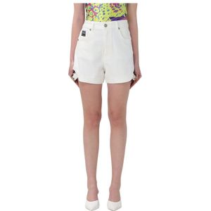 Versace, Korte broeken, Dames, Wit, W28, Denim, Denim Shorts