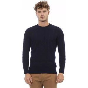 Alpha Studio, Truien, Heren, Blauw, M, Blauwe Crewneck Sweater