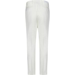 Michael Coal, Broeken, Heren, Beige, W36, Katoen, Crème Broek met Slim Fit