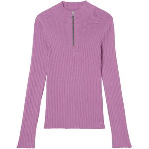 Marc O'Polo, Halve rits longsleeve slim Paars, Dames, Maat:S