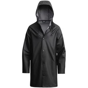 Stutterheim, Stijlvolle Lichtgewicht Regenjas Zwart, Heren, Maat:L