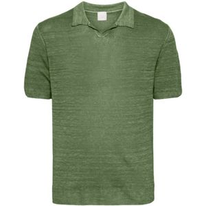120% Lino, Polo Shirts Groen, Heren, Maat:S