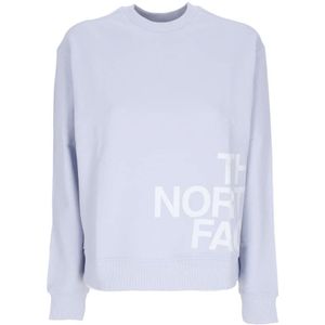 The North Face, Sweatshirts & Hoodies, Dames, Paars, M, Lichtgewicht Crewneck Sweatshirt met Blow Up Logo