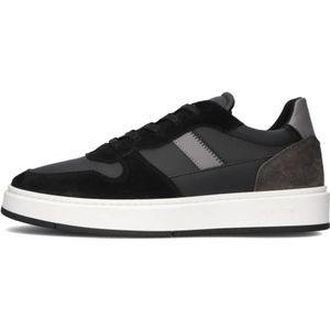 Antony Morato, Schoenen, Heren, Zwart, 41 EU, Leer, Zwarte Leren Lage Sneakers