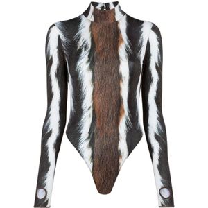 Roberto Cavalli, Bruine Top met Stijl Bruin, Dames, Maat:S