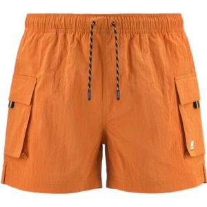 K-Way, Oranje Ripstop Shorts Oranje, Heren, Maat:2XL